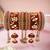 Gold plated traditional velvet matching embellishments work & latkan detailing bangles chuda bangle set for bridal