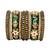 Gold plated traditional silk thread handcrafted meenakari peacock motif bangles chuda bangle set for bridal