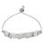 Stylish silver plated cubic zirconia american diamond adjustable bracelet for women