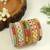 Gold plated traditional silk thread handcrafted vibrant multicolor embellished bangles chuda bangle set for bridal