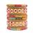 Gold plated traditional silk thread handcrafted vibrant multicolor embellished bangles chuda bangle set for bridal
