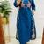  women pure cotton embroidered blue kurta with pant