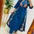  women pure cotton embroidered blue kurta with pant