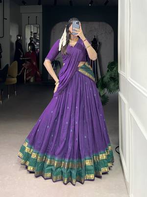 Tradition Woven in Gold Pure Chanderi Zari Work Chaniya Choli 1