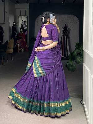 Tradition Woven in Gold Pure Chanderi Zari Work Chaniya Choli 3