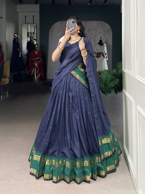 Tradition Woven in Gold Pure Chanderi Zari Work Chaniya Choli 5