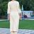 Floral Embroidered V-Neck Thread Work Straight Kurta With Palazzo