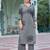 Floral Embroidered V-Neck Thread Work Straight Kurta With Palazzo