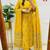  women pure cotton printed yellow kurta with pant and dupatta