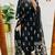  women pure cotton printed black kurta with pant and dupatta