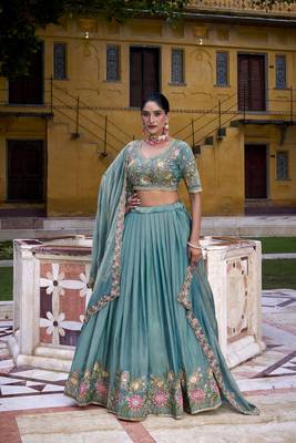 Festive Glam Redefined Chaniya Choli with Zari, Sequins and Embroidery 1