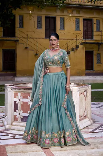 Festive Glam Redefined Chaniya Choli with Zari, Sequins and Embroidery
