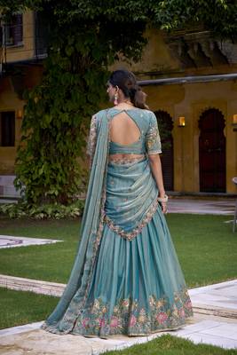 Festive Glam Redefined Chaniya Choli with Zari, Sequins and Embroidery 4