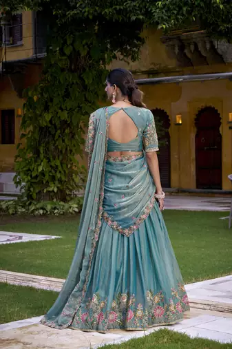 Festive Glam Redefined Chaniya Choli with Zari, Sequins and Embroidery