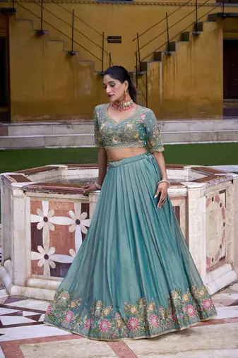 Festive Glam Redefined Chaniya Choli with Zari, Sequins and Embroidery