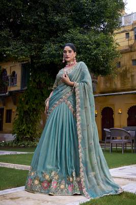 Festive Glam Redefined Chaniya Choli with Zari, Sequins and Embroidery 6