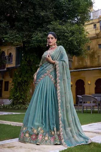 Festive Glam Redefined Chaniya Choli with Zari, Sequins and Embroidery