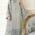 Sky blue fox georgette semi stitched suit with embroidery sequence work & khatli work