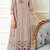 Baige Fox Georgette Semi Stitched Suit With Embroidery Sequin Work & Khatli Work
