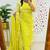  women pure cotton printed yellow kurta with pant and dupatta
