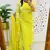 Yellow Women Pure Cotton Printed Kurta With Pant And Dupatta