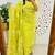  women pure cotton printed yellow kurta with pant and dupatta