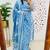  women pure cotton printed blue kurta with pant and dupatta