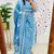 Blue Women Pure Cotton Printed Kurta With Pant And Dupatta