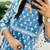  women pure cotton printed blue kurta with pant and dupatta