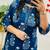  women pure cotton printed blue kurta with pant and dupatta