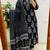 women pure cotton printed black kurta with pant and dupatta