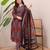  women pure cotton printed red kurta with pant and dupatta