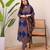  women pure cotton printed black kurta with pant and dupatta