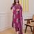  women pure cotton printed purple kurta with pant and dupatta