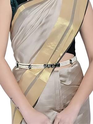 Gold plated traditional ethnic pearl stone adjustable kamarband/belly chain/kandora/wait belt for women  1