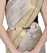 Gold plated traditional ethnic pearl stone adjustable kamarband/belly chain/kandora/wait belt for women 