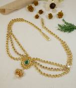 Gold plated traditional kundan stone adjustable kamarband/belly chain/kandora/wait belt for women/girls 
