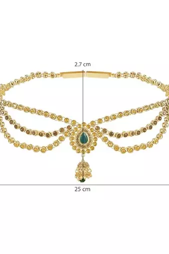 Gold plated traditional kundan stone adjustable kamarband/belly chain/kandora/wait belt for women/girls 