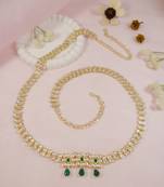 Gold plated traditional kundan adjustable waist chain/belly chain/kamarband for women 