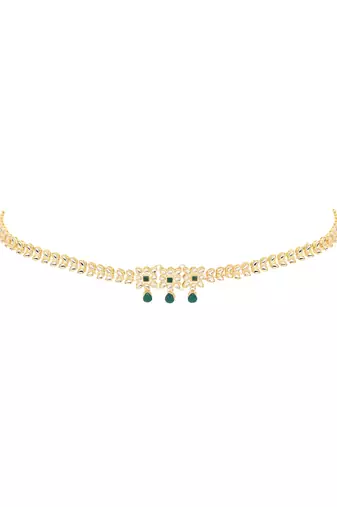 Gold plated traditional kundan adjustable waist chain/belly chain/kamarband for women 
