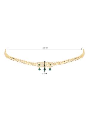 Gold plated traditional kundan adjustable waist chain/belly chain/kamarband for women  5