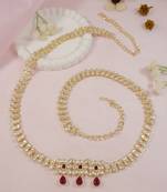 Gold plated traditional kundan adjustable waist chain/belly chain/kamarband for women 