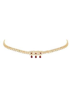 Gold plated traditional kundan adjustable waist chain/belly chain/kamarband for women  2