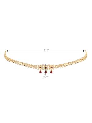 Gold plated traditional kundan adjustable waist chain/belly chain/kamarband for women  5