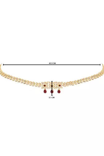 Gold plated traditional kundan adjustable waist chain/belly chain/kamarband for women 