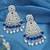 Gold plated traditional kundan & pearl drop dangle earrings for women 