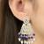 Gold plated traditional kundan & pearl drop dangle earrings for women 