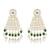 Gold plated traditional kundan & pearl drop dangle earrings for women 