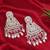 Gold plated traditional kundan & pearl drop dangle earrings for women 