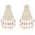 Gold plated traditional kundan & pearl drop dangle earrings for women 
